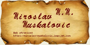 Miroslav Muskalović vizit kartica